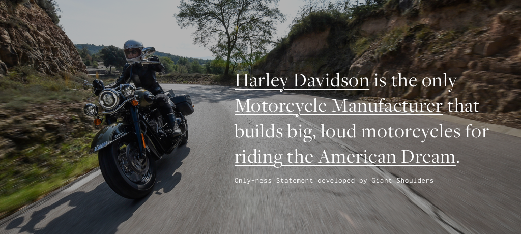 HARLY DAVIDSON is the only Motorcycle Manufacturer that builds big, loud motorcycles for you to ride the American Dream .