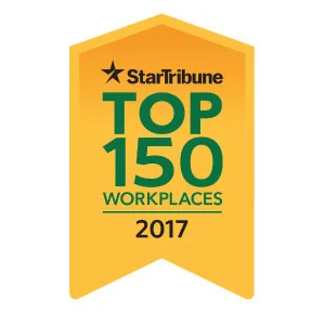 Minneapolis MN Star Tribune Newspapser Top 150 Workplaces logo.