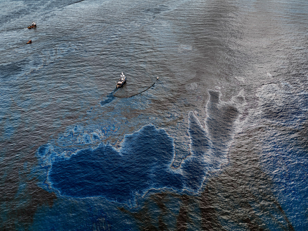   Oil Spill #4  Oil Skimming Boat, Near Ground Zero, Gulf of Mexico, June 24, 2010 