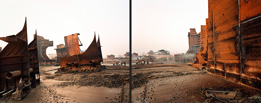 Shipbreaking #9ab diptych Chittagong, Bangladesh 2000