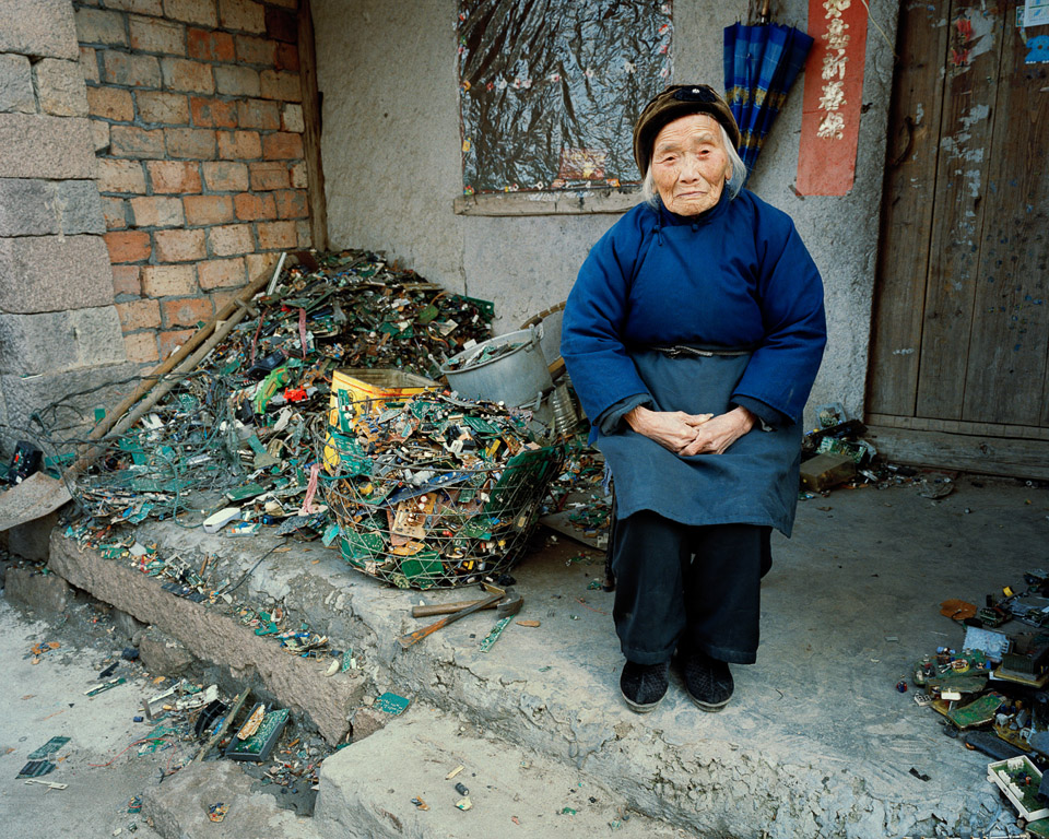 China Recycling #22 Portrait of A Woman In Blue, Zeguo, Zhejiang Province, China, 2004