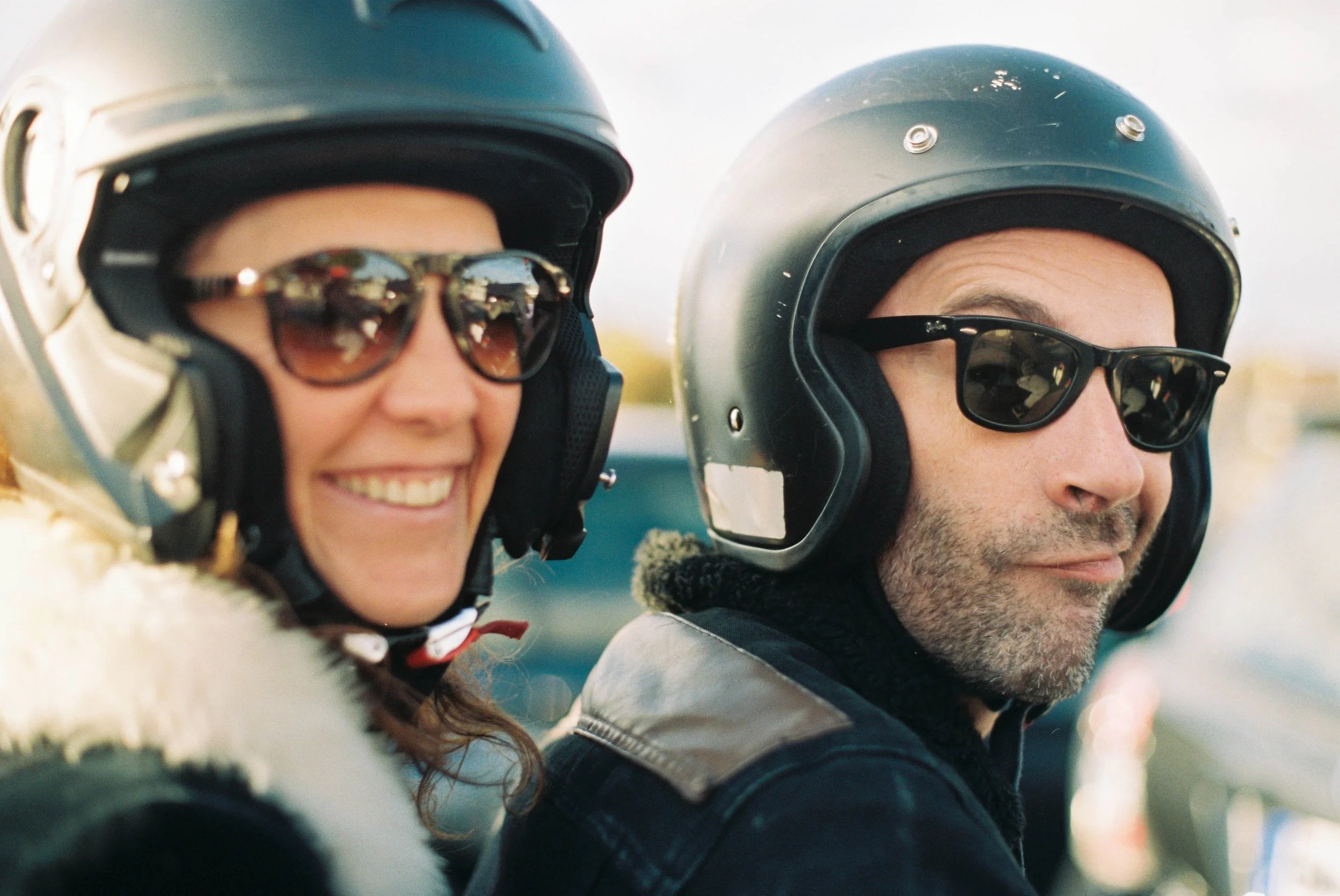 A man on a motorbike...not a bad secret to have forever.