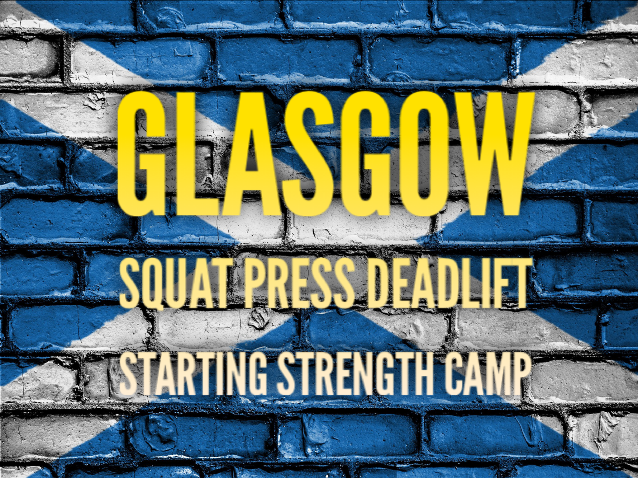Glasgow Scotland. Squat, Press &amp; Deadlift Camp. 