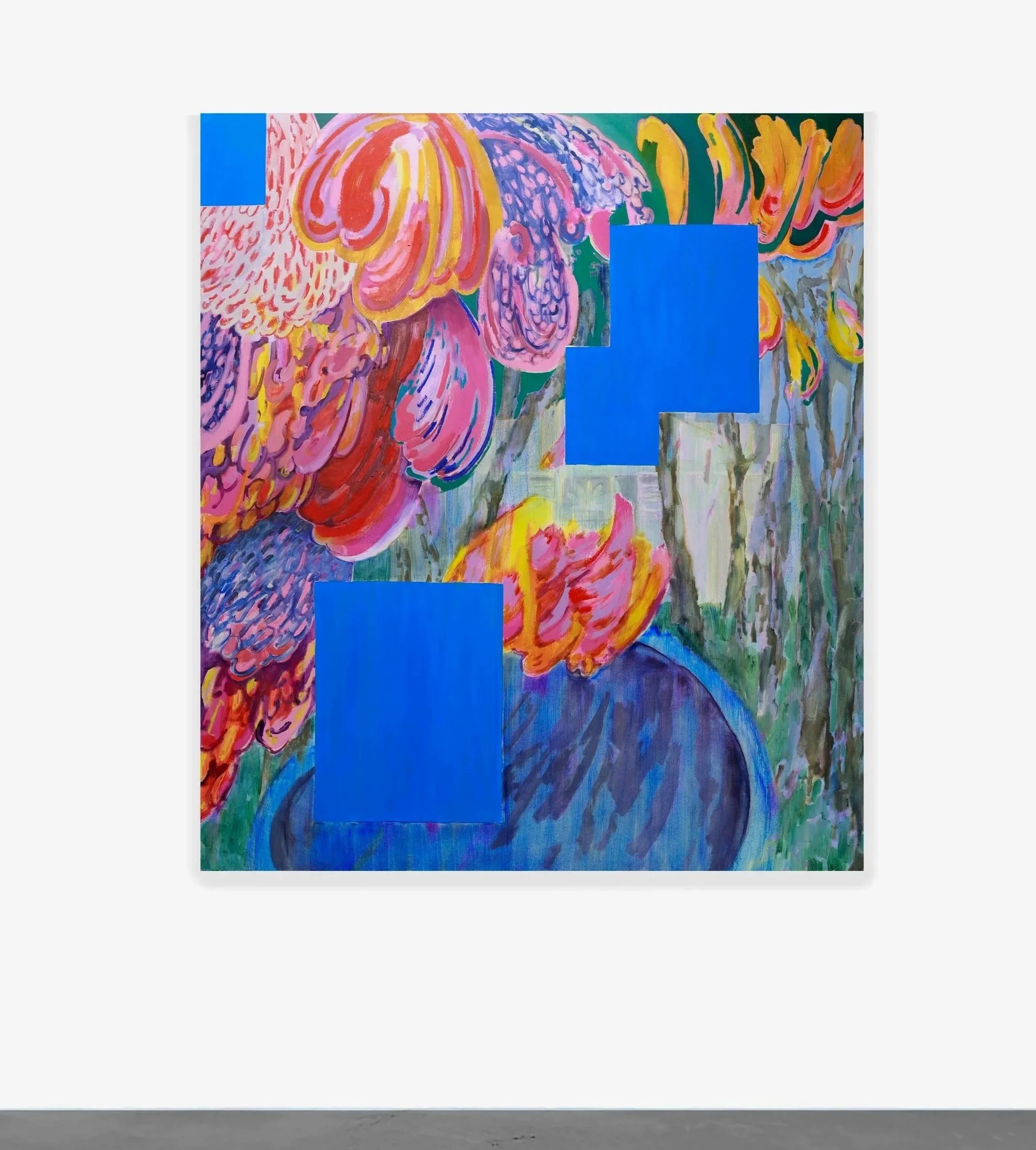   Fleeting Blossoms  (2025), 180 × 160 cm, Acrylic and Oil on Canvas 
