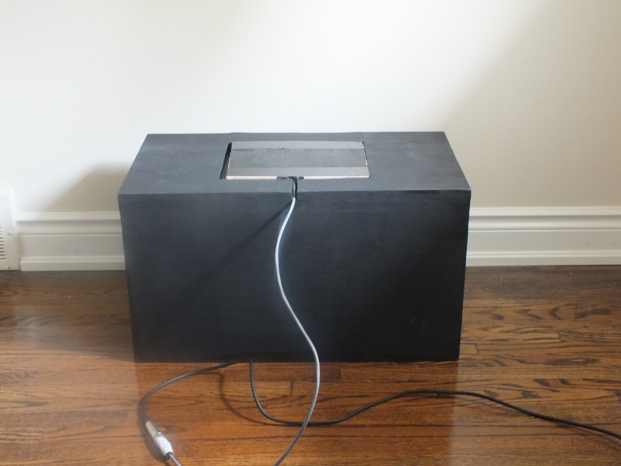 Both the narrator’s podium and sounding chairs use analog sensors, which take the movement of the performer and transform it into electrical current. The podium uses the FSR (force-sensing resistor) and the chairs use motion sensors. This information is sent to an Arduino Micro-controller that transforms it into usable numerical data for software. The arduino is a micro-controller in the style of an open-source hardware board created by a group of students at the Design Institute of Ivrea, Italy. The board communicates using the Arduino Integrated Development Environment which opens “ports” on the board of which this particular model (the Uno) has 6 analog and 11 digital.