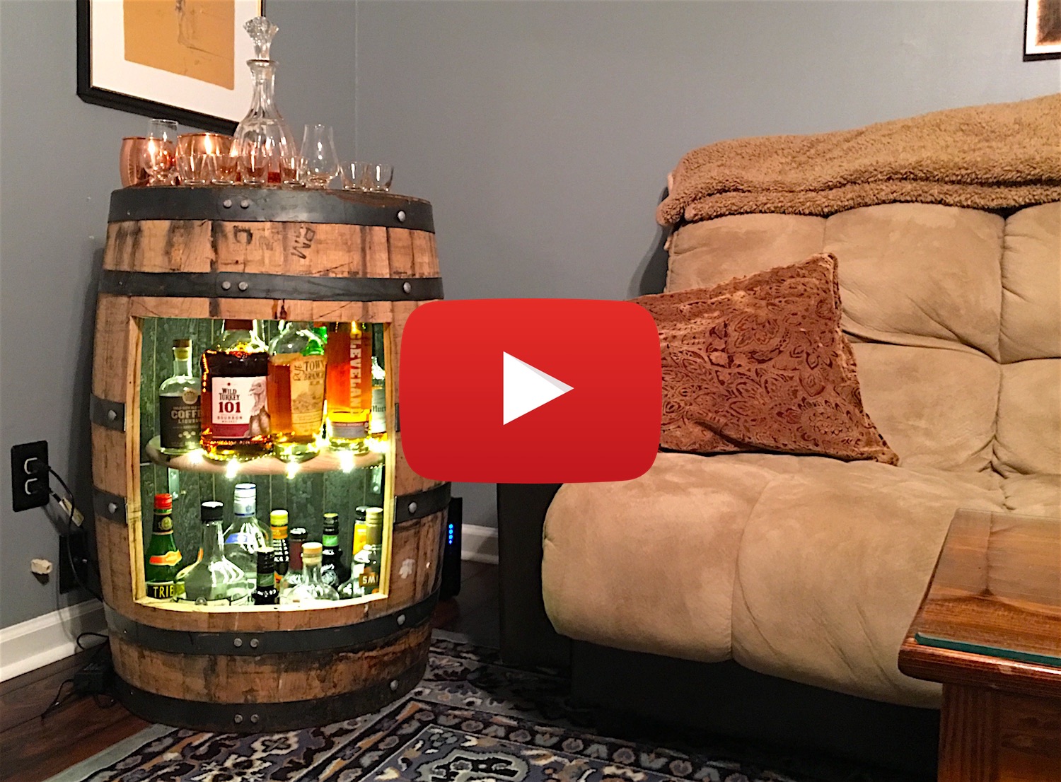 Whiskey Or Wine Barrel Liquor Cabinet, Wine Barrel Cabinet Plans