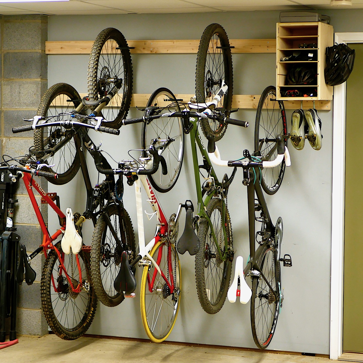 How To Make A DIY Bike Rack for $20 / Bike Storage Stand & Cabinet for Garage
