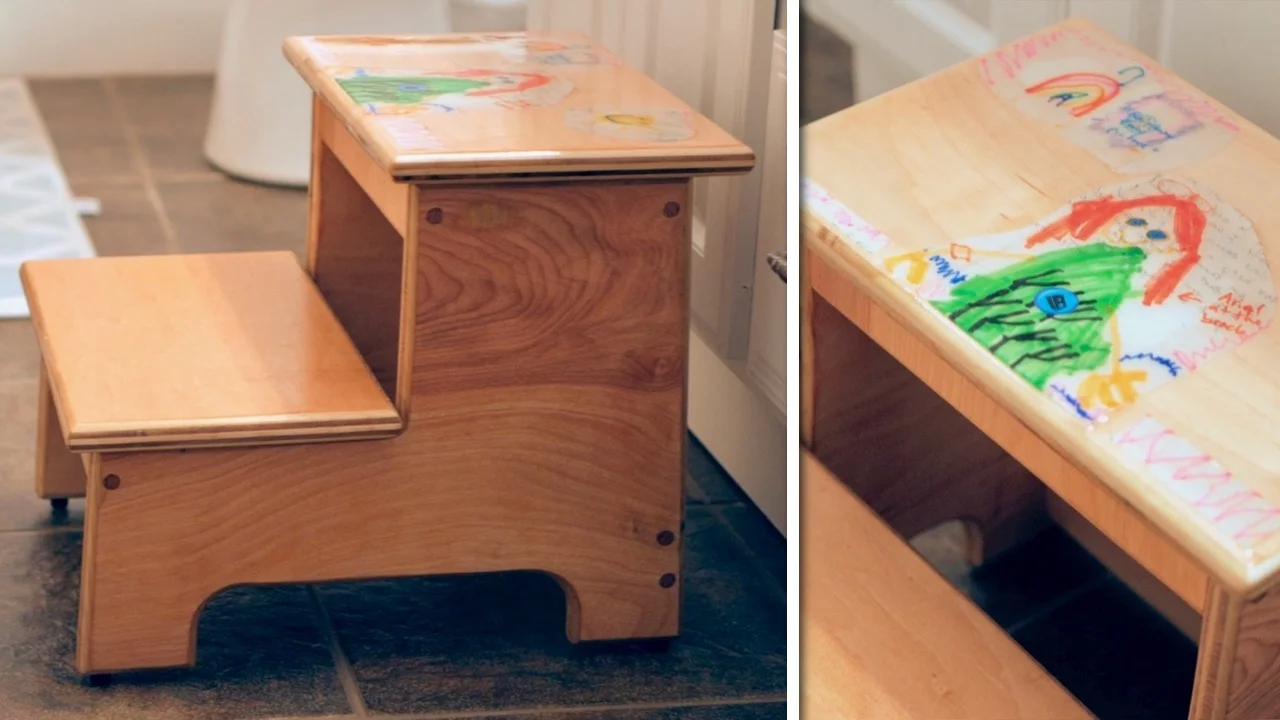 How To Build A Kid's Step Stool With Their Artwork