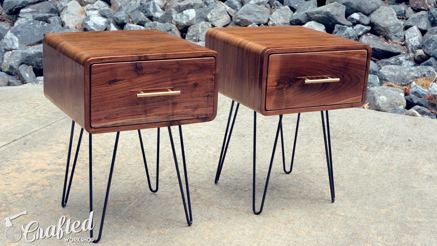 How To Build Mid-Century Modern Walnut End Tables