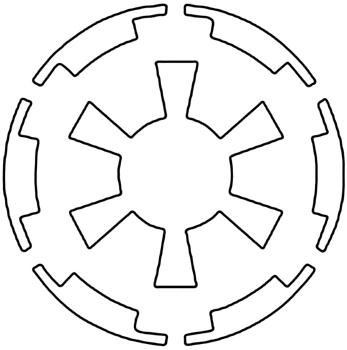 Star Wars Galactic Empire Symbol Stencil