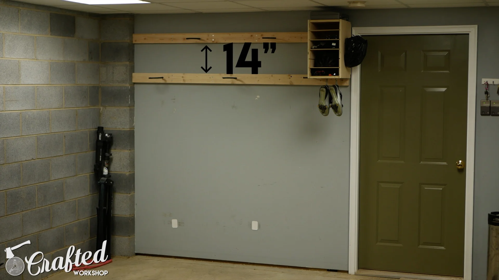 diy bike rack upper rail measurement