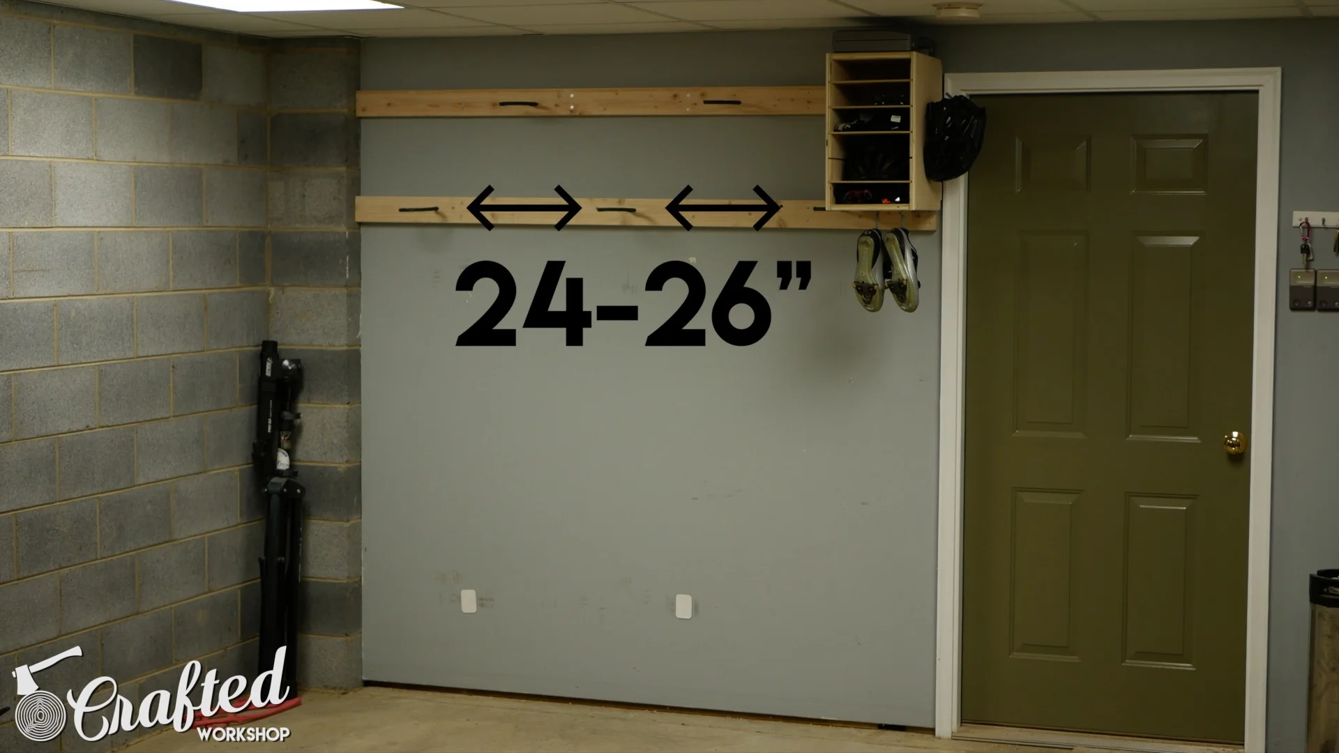 diy bike rack hook placement