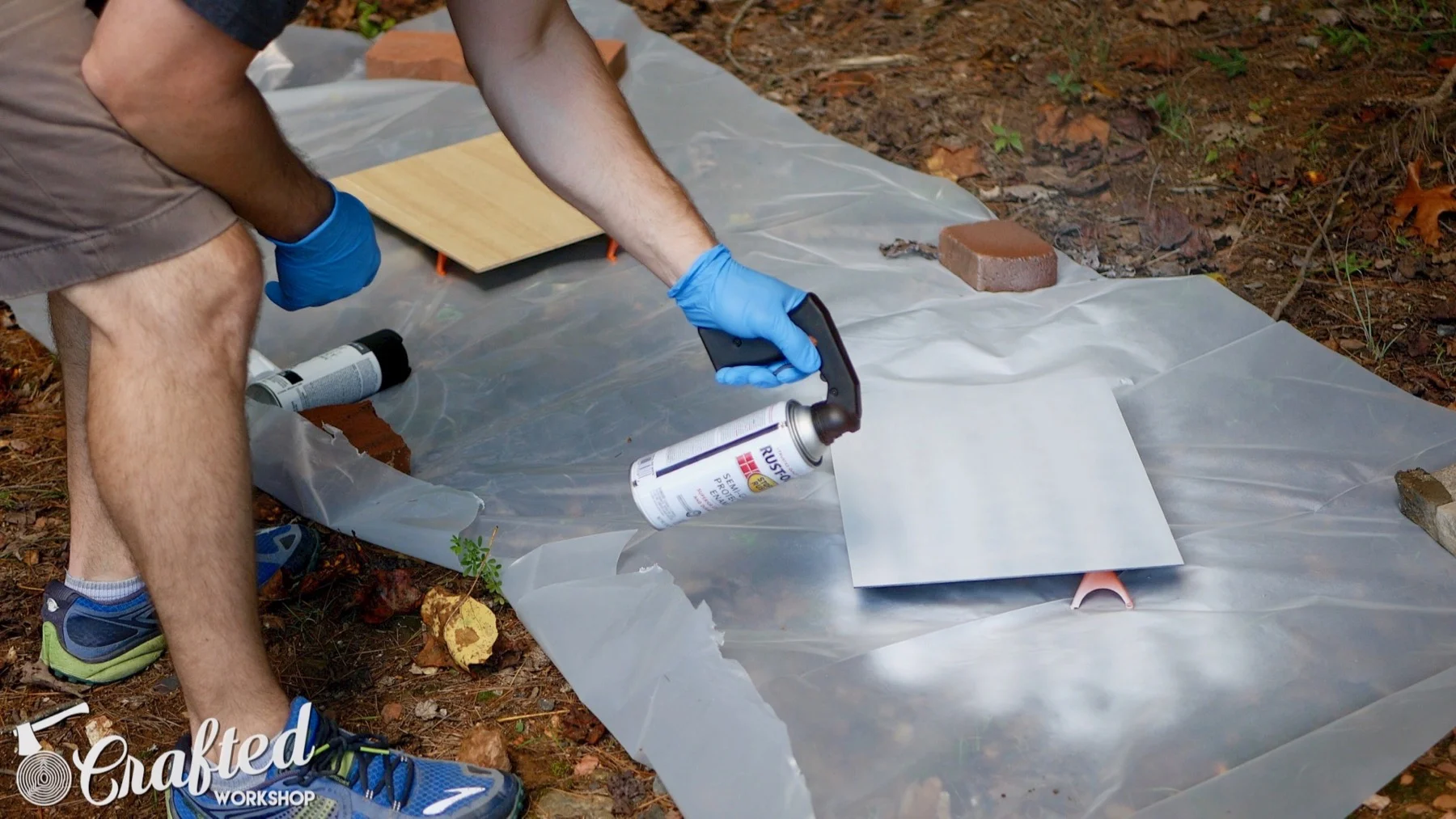 DIY Light Box Sign How-To Build spray paint glass white