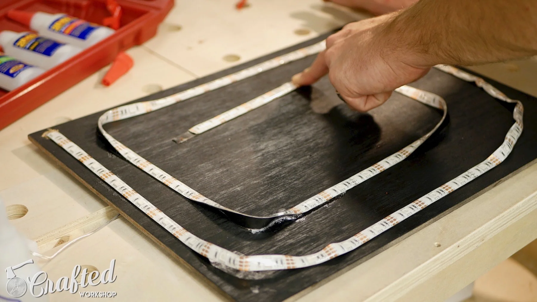 DIY Light Box Sign How-To Build led light strip battery
