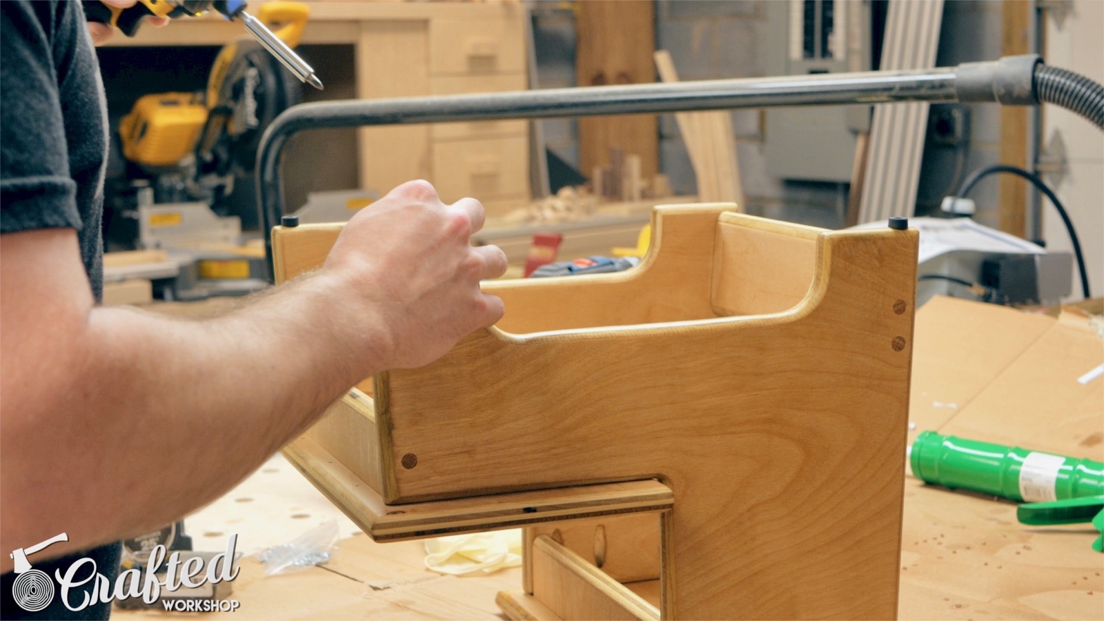 adding rubber feet to kid's step stool