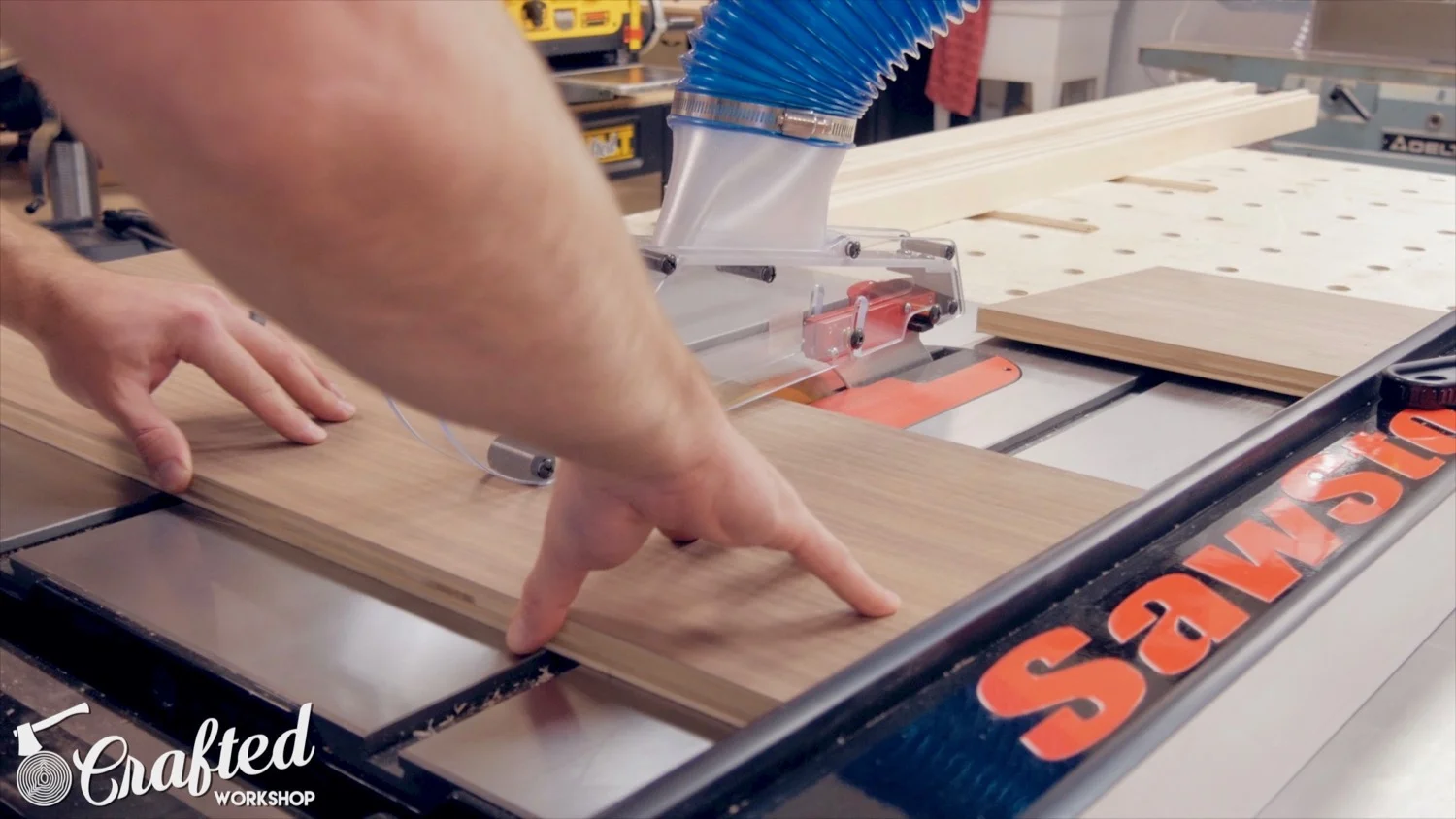 cutting purebond plywood on sawstop ics table saw