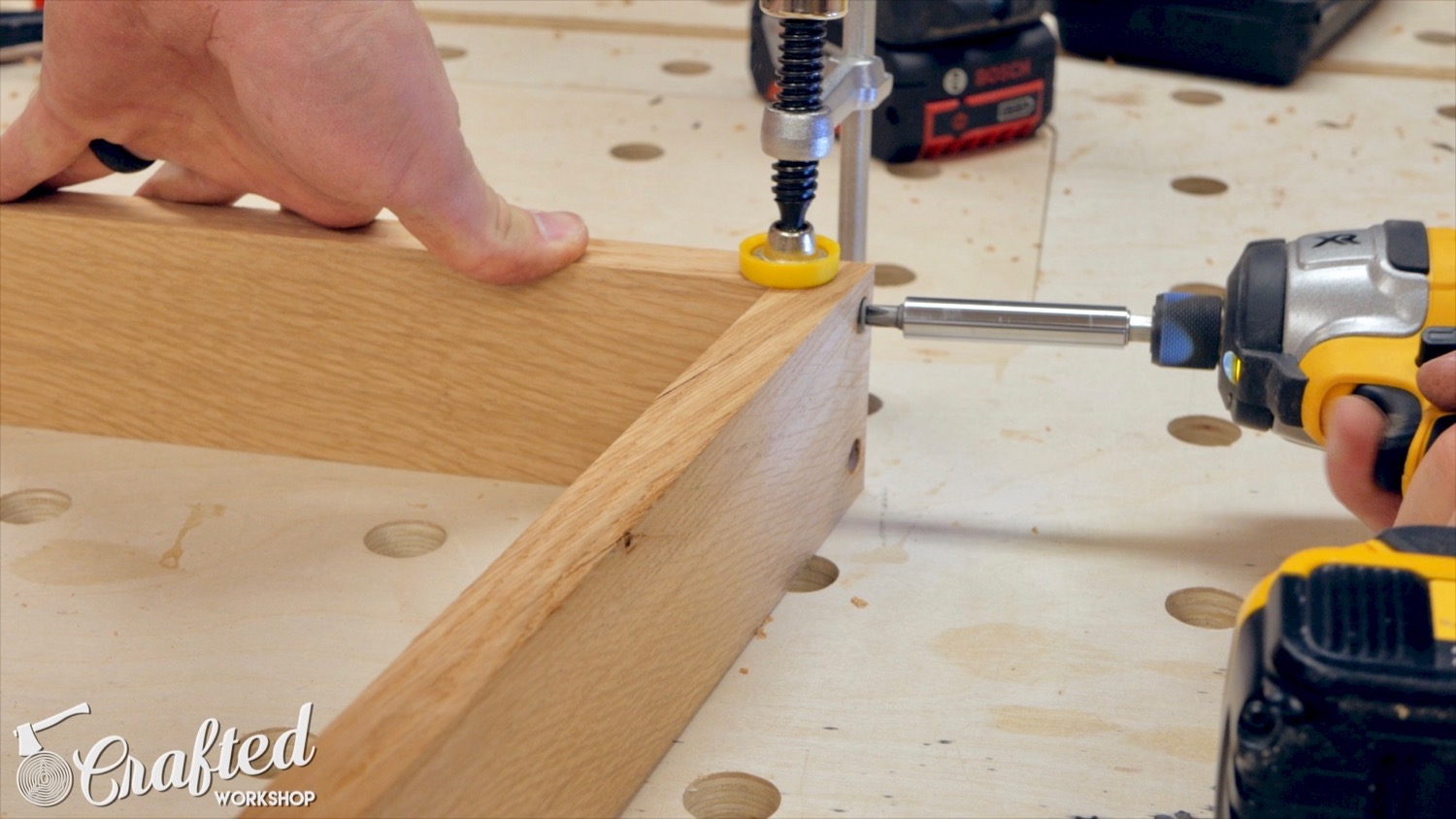assembling legs for mid-century modern slatted bench