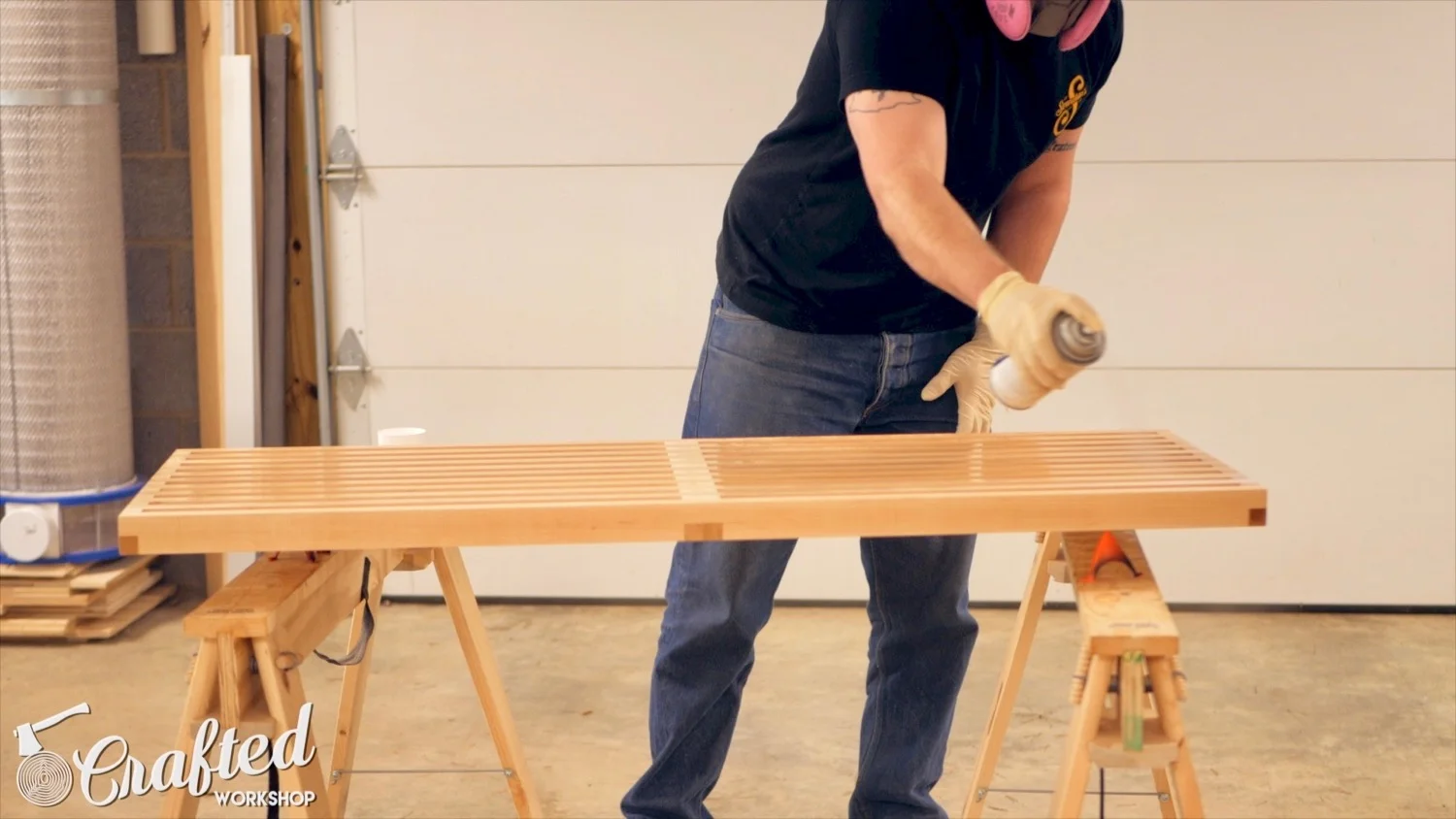 spraying hard maple with pre-cat lacquer