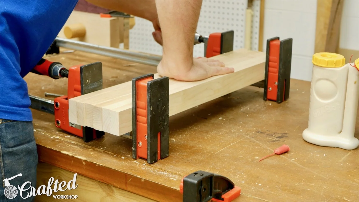 gluing hard maple with bessey k body revo clamps