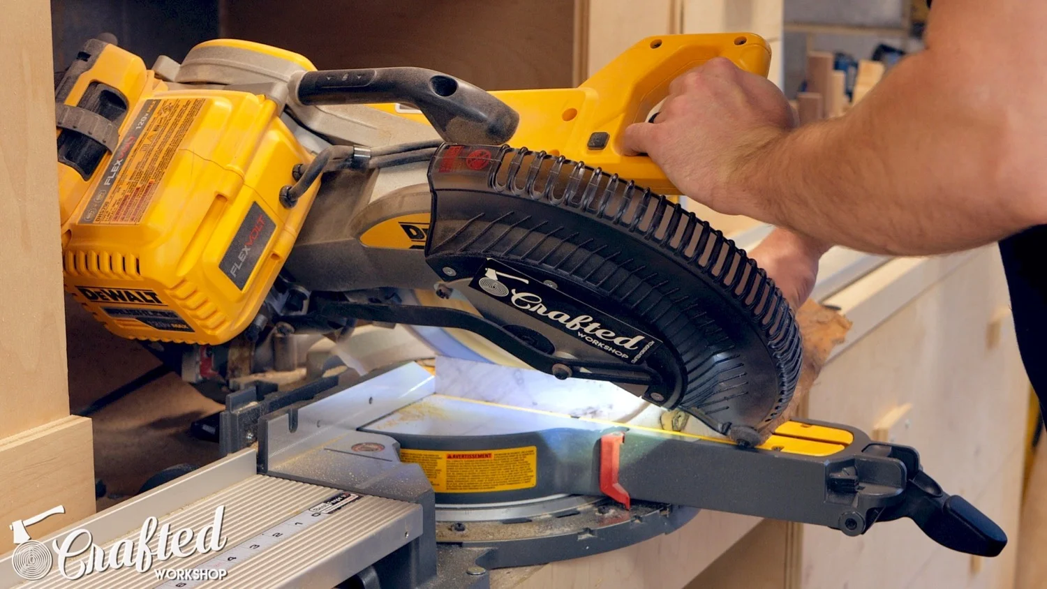 cutting miters for waterfall table on miter saw