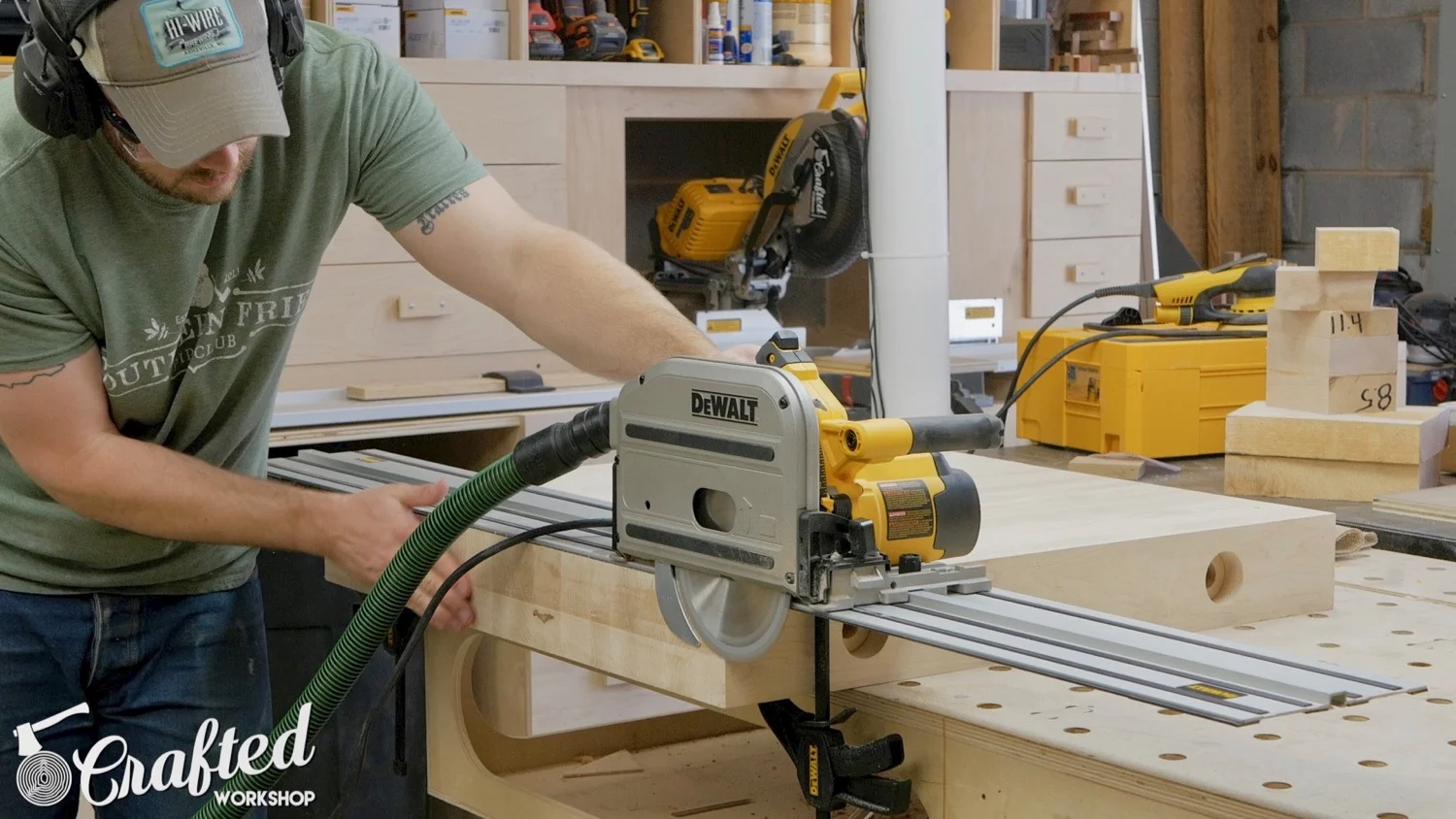 cutting hard maple with dewalt track saw