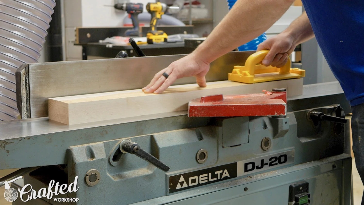 jointing hard maple on delta dj-20 jointer