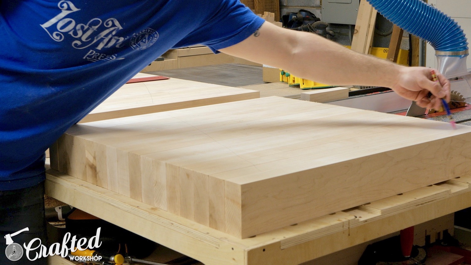drawing triangle on hard maple table top