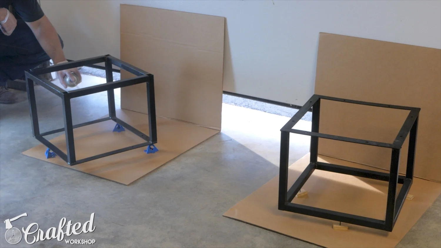 spraying lacquer on steel