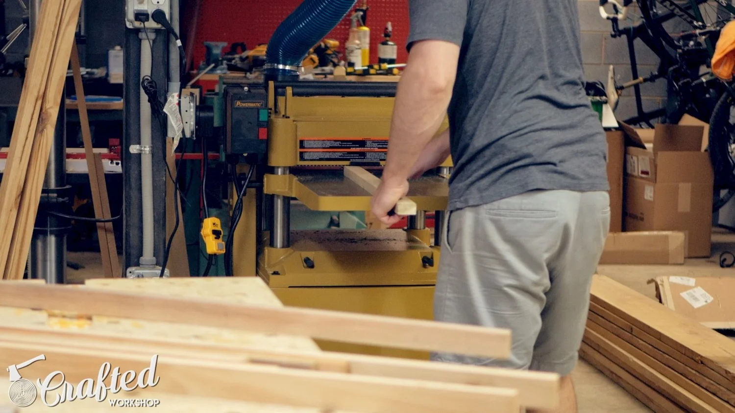 planing hardwood with powermatic 15hh