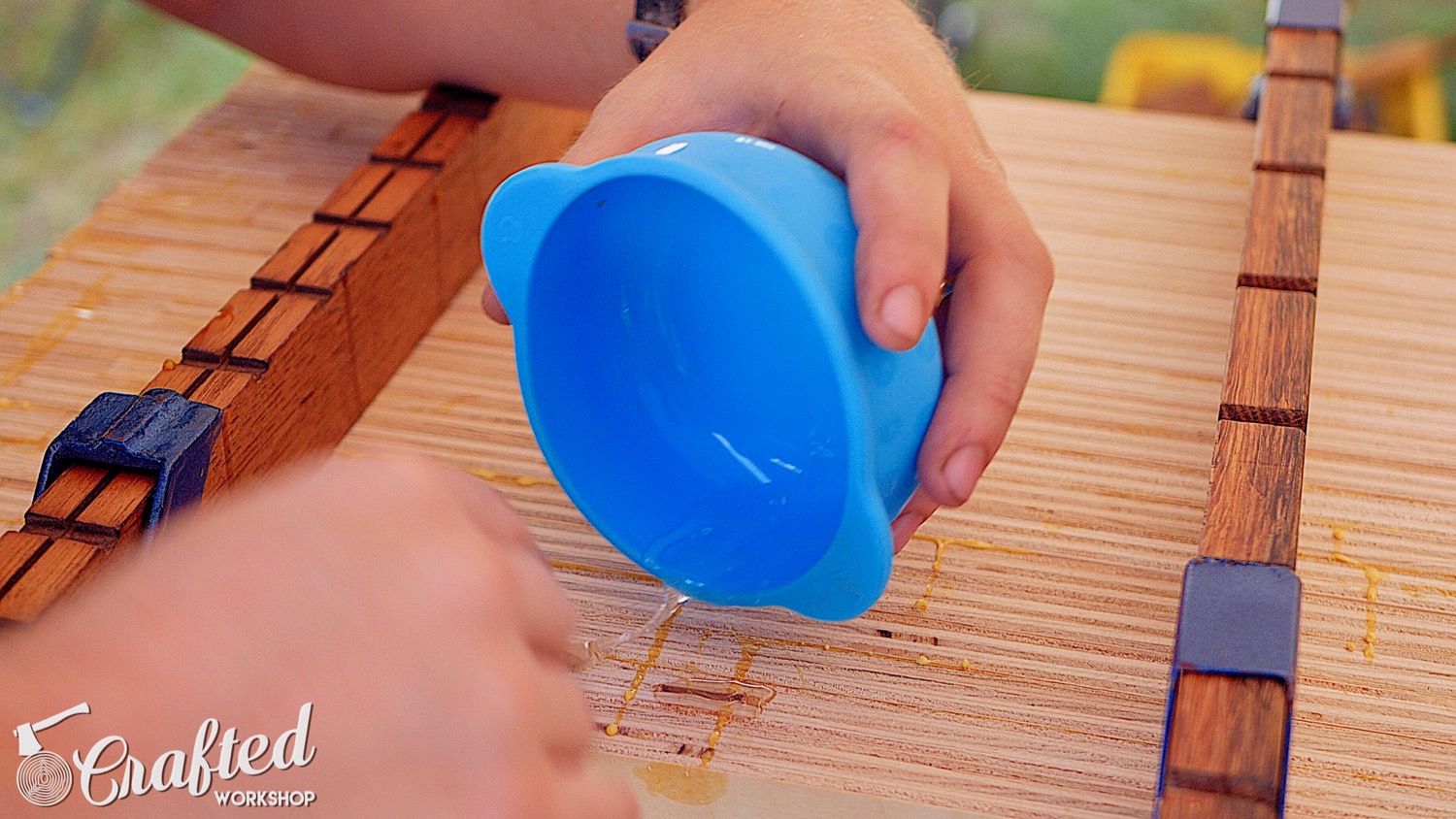 Filling plywood voids with epoxy