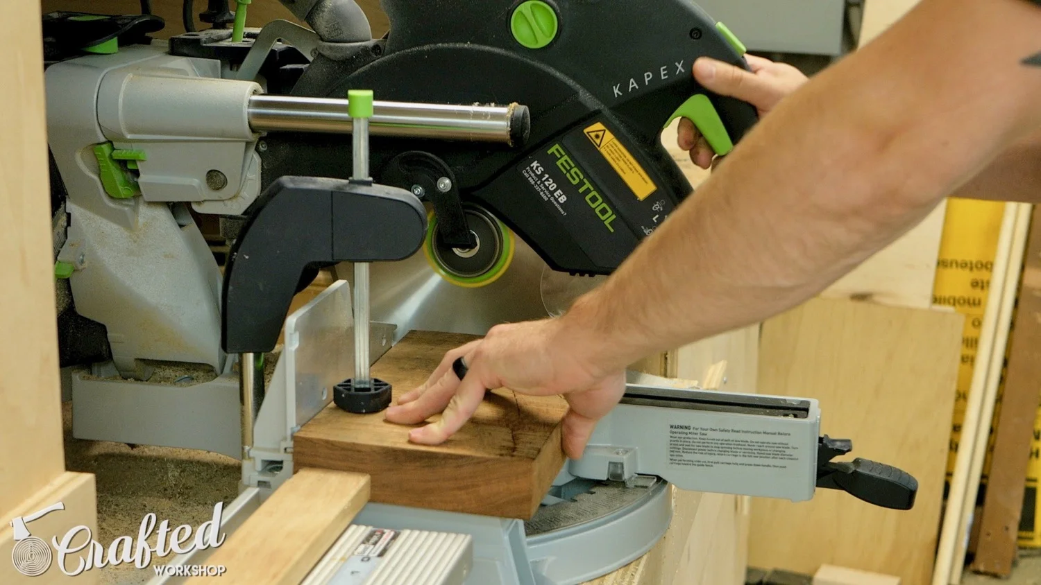Cutting Bubinga on my Festool Kapex Miter Saw