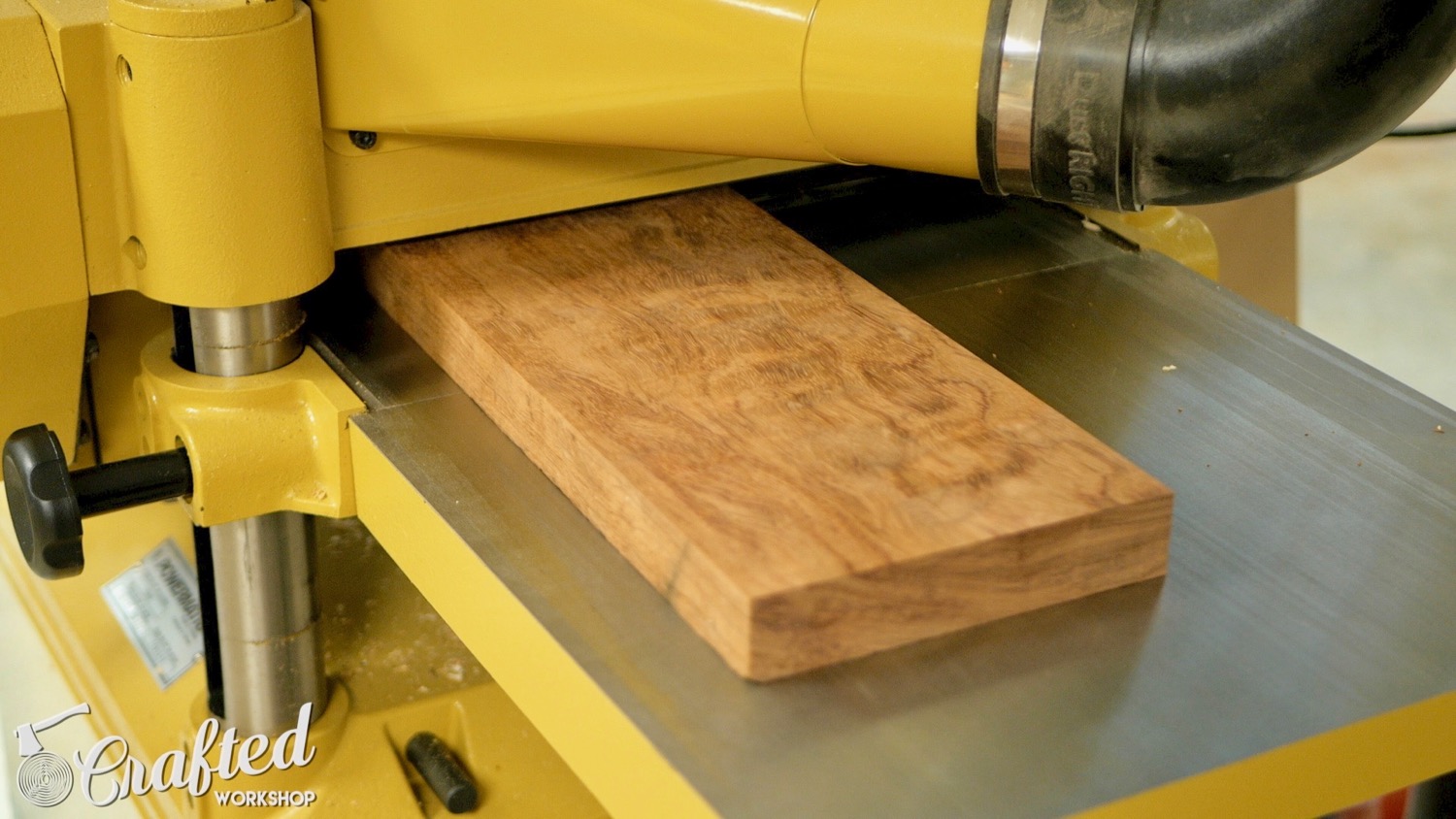 Flattening Bubinga on Powermatic 15HH planer.