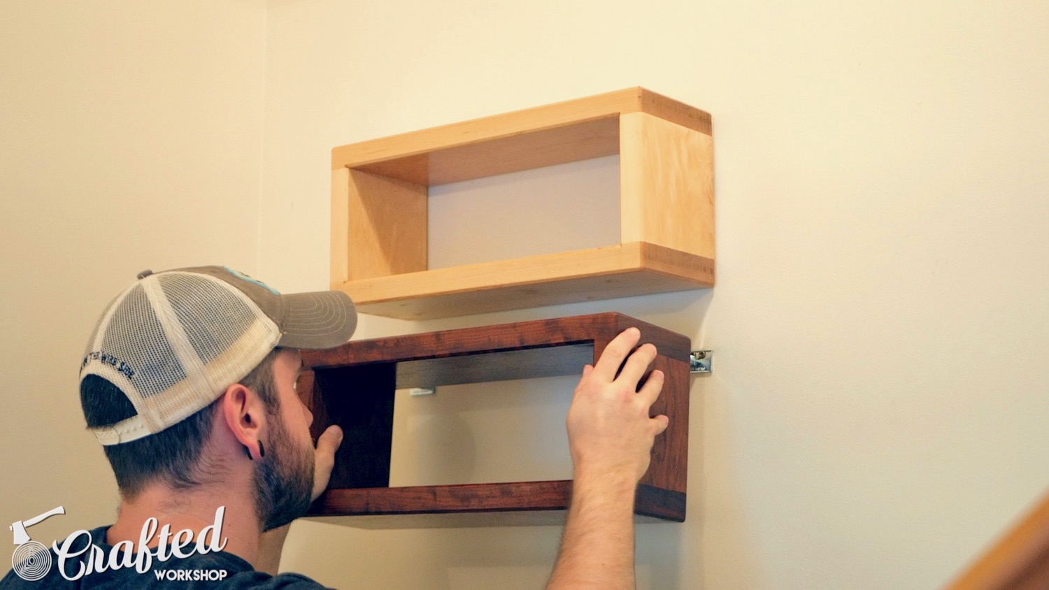 How To Build DIY Floating Shelf with Invisible Hardware — Crafted Workshop