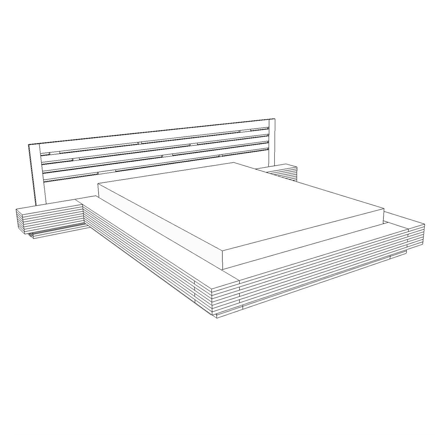 Diy Modern Plywood Platform Bed Plans Crafted Work Diy Modern Plywood Platform Bed Plans