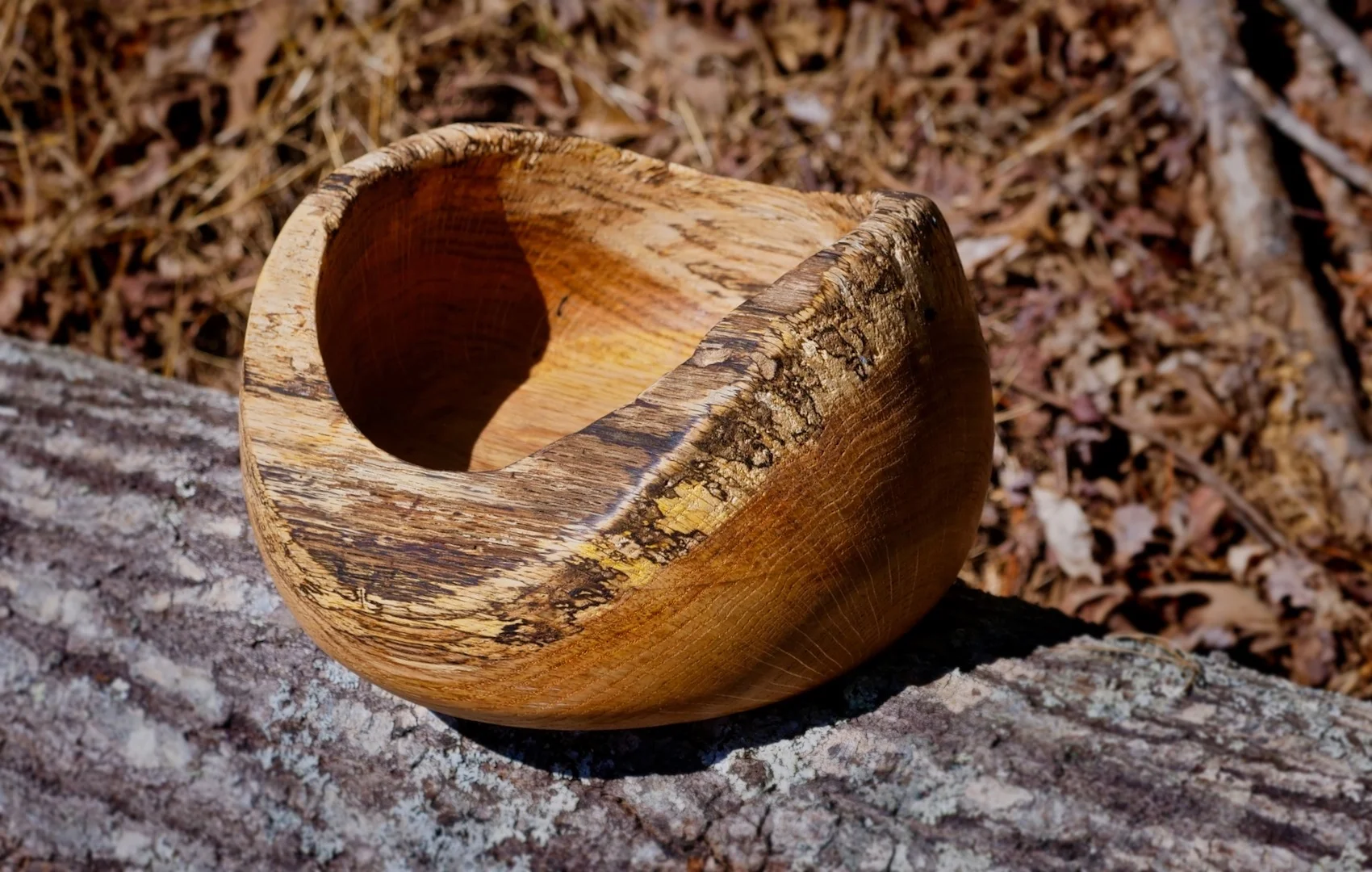 Woodturning A Live Edge Bowl From A Tree That Totaled My Car!