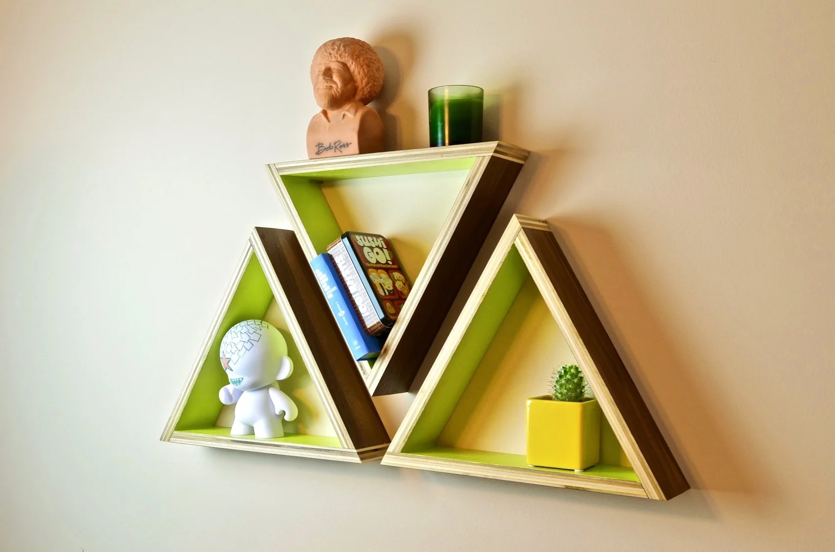 How To Build DIY Geometric Triangle Shelves