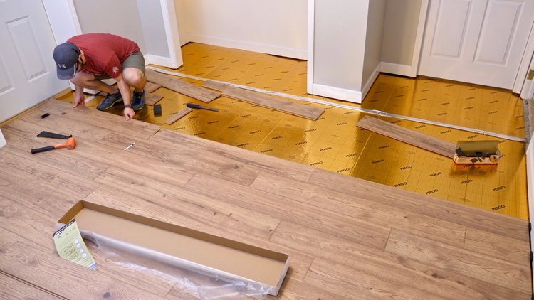 Installing Laminate Flooring For The, What Goes Underneath Laminate Flooring