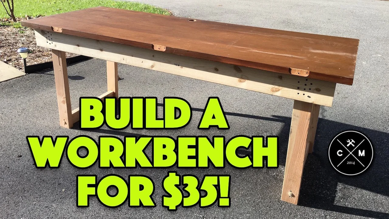 How To Build A Workbench with a Solid Core Door for $35