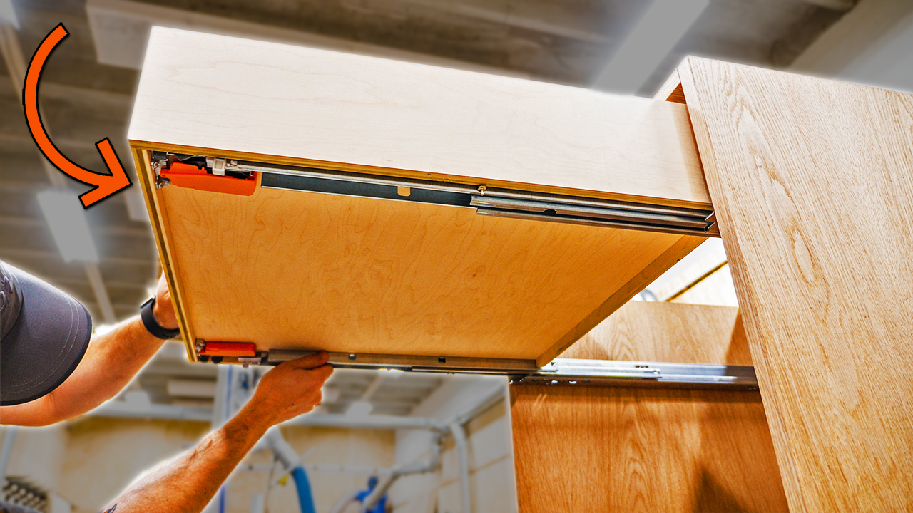 How To Make Easy Diy Drawers W Blum Undermount Slides Home Bar Pt 2 Crafted Work Blum Undermount Slides, How To Make Cabinet Drawers With Slides