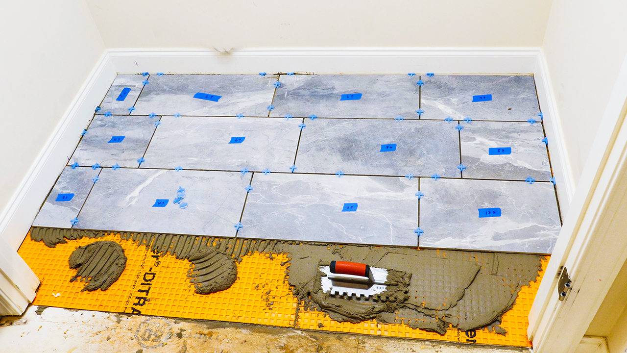 Installing Tile Floor For The First, How To Install Tile Edge Trim On Floor