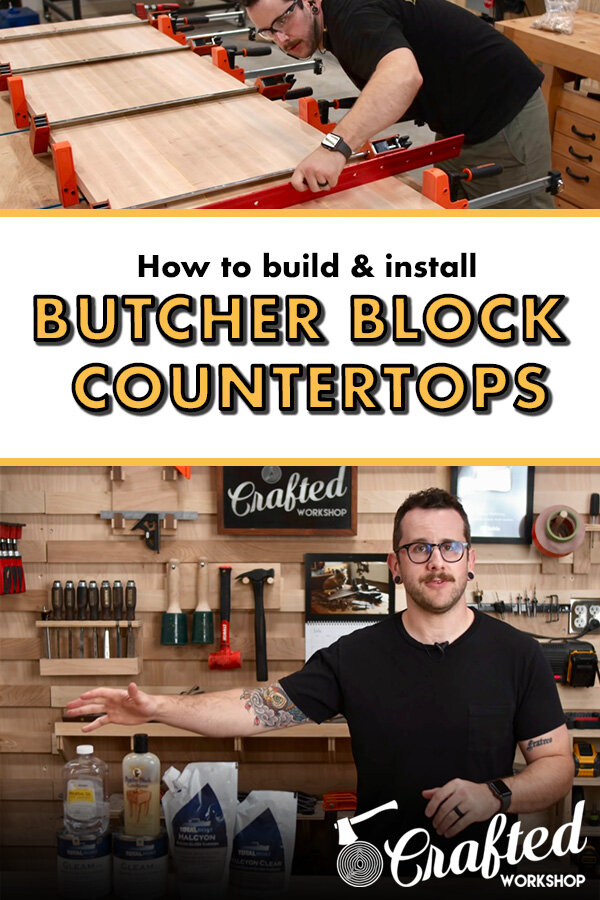 How To Build And Install Butcher Block Countertops Home Bar Pt