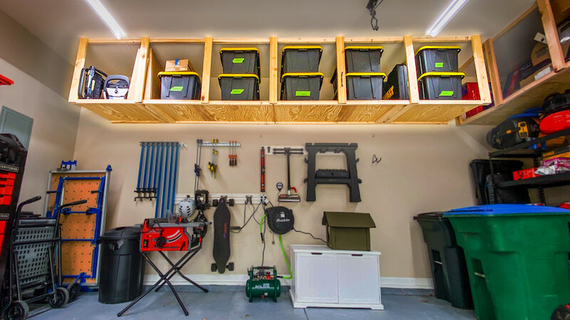 DIY Garage Storage Shelves/Workbench — Jonny Builds