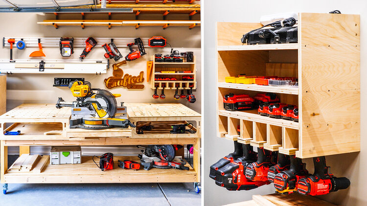How To Build A Diy Drill Charging Station And 2x4 Workbench Base Crafted Workshop