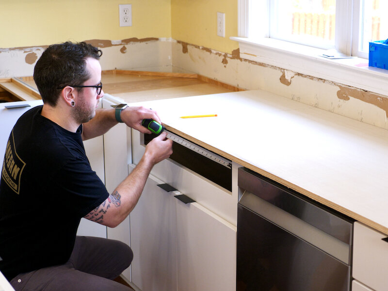 Building Diy Wood Countertops From Plywood Laminate For 300 Kitchen Remodel Pt 2 Crafted Workshop