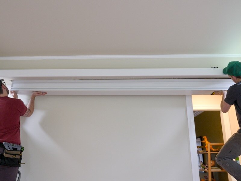 Hide your wires behind crown molding.  Home theater setup, Home theater  seating, Crown molding