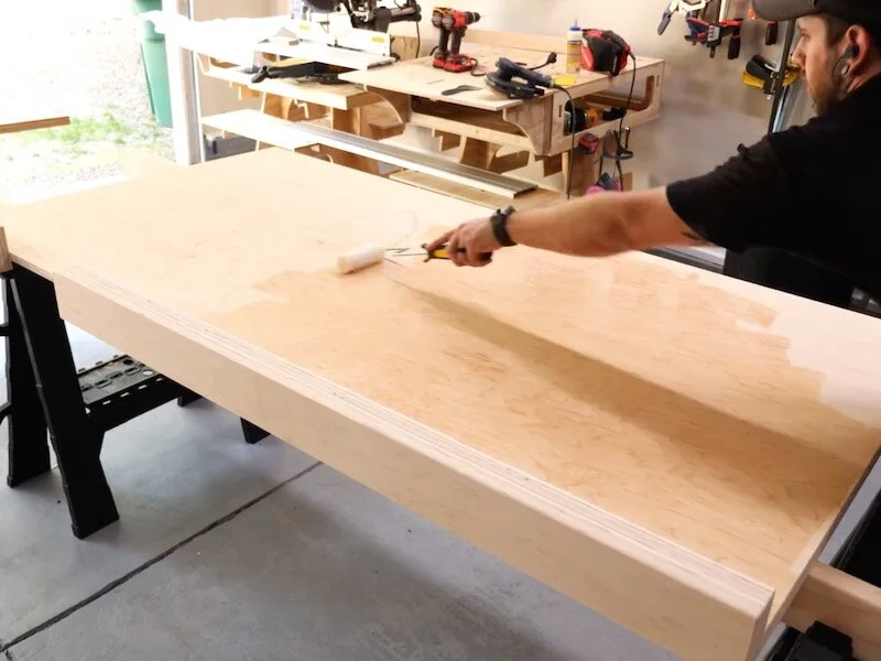 DIY Laundry Room Makeover with Plywood Countertops & Organization