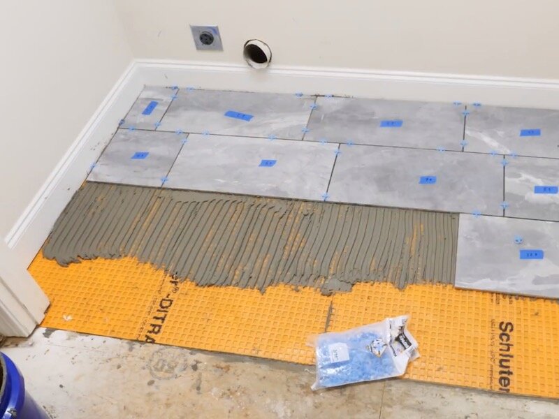 Installing Tile Floor For The First, How To Install Rectangular Floor Tiles
