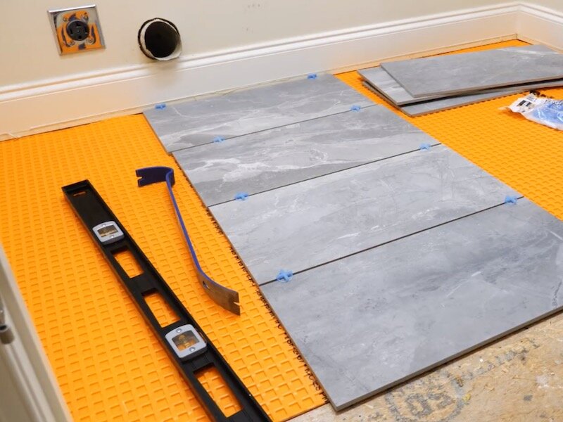 Installing Tile Floor For The First Time How To Lay Crafted Work To Lay Tile Floor