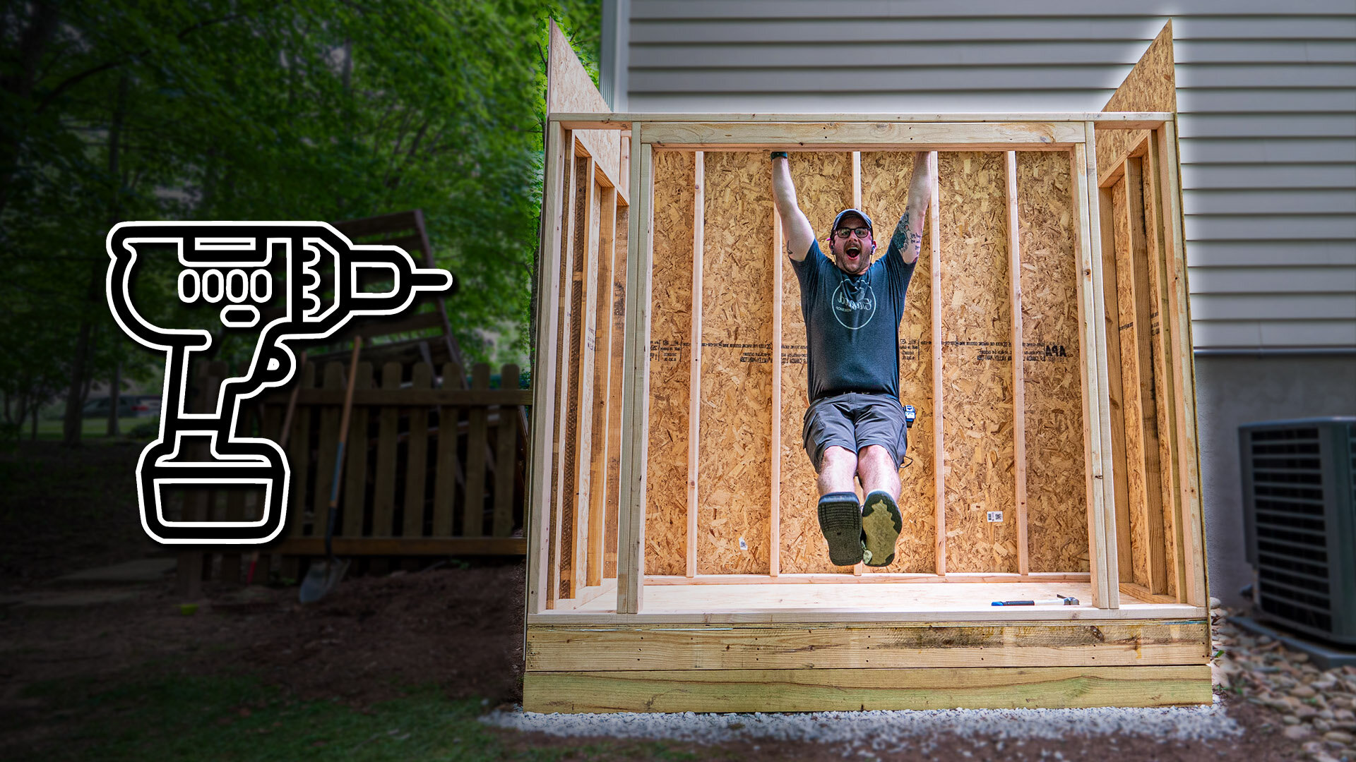 How To Build A Storage Shed Part 1 : Framing The Floor, Walls &amp; Roof plus Siding
