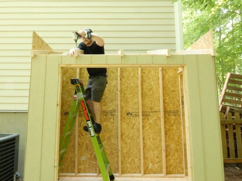 How To Build A Storage Shed Part 1 : Framing The Floor, Walls & Roof plus  Siding — Crafted Workshop